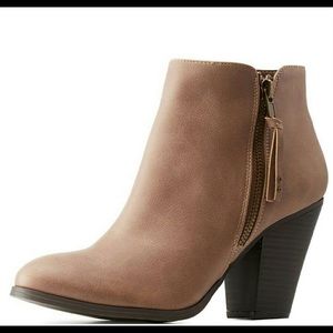 Taupe Booties. Used once or twice, great condition.